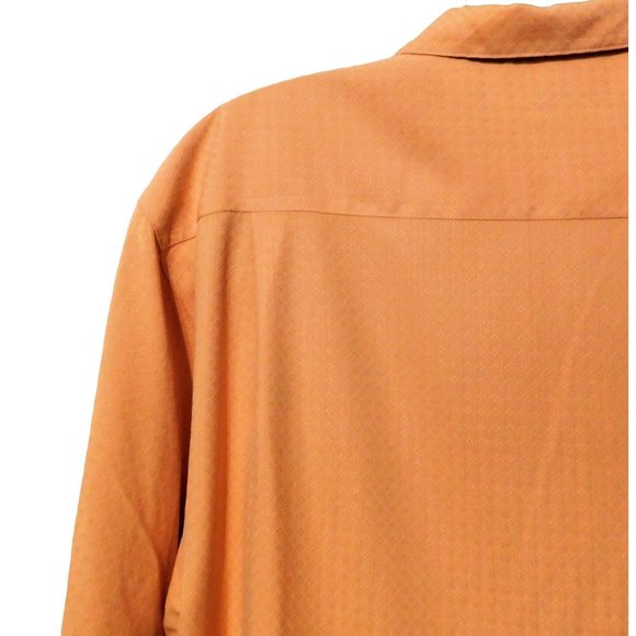 Tommy Bahama Shirt L Orange Short Sleeve 100% Silk - Picture 4 of 5